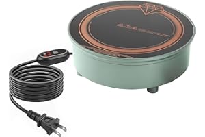 700W Mini Induction Cooktop, 120V Portable Countertop Burner, External Wired Control Panel, Compact Design for Hot Pot, Coffe