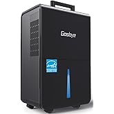 Gasbye 4500 Sq.Ft. 2026 Energy Star Dehumidifier for Basement &amp; Large Rooms with Drain Hose, Max 115 Pints/Day | 45dB Quiet Compressor | 1.7 Gal Water Tank | Auto Shut-Off &amp; Restart, Black