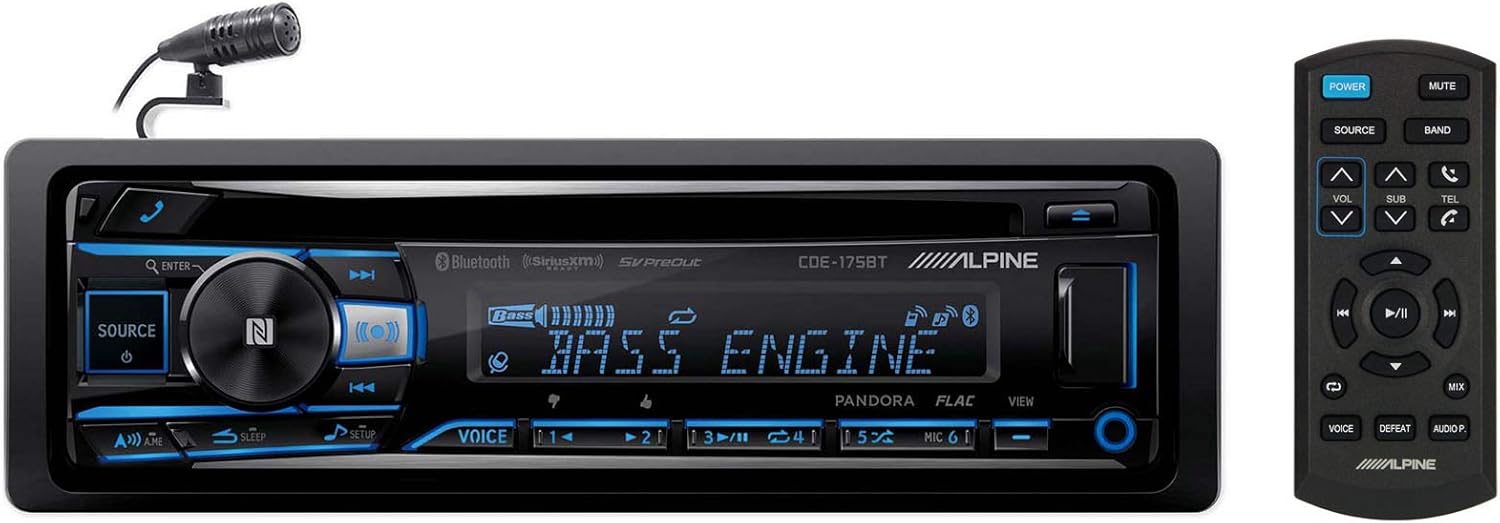 ALPINE CDE-175BT Bluetooth CD Receiver Car Stereo USB/AUX SiriusXM Ready+Remote