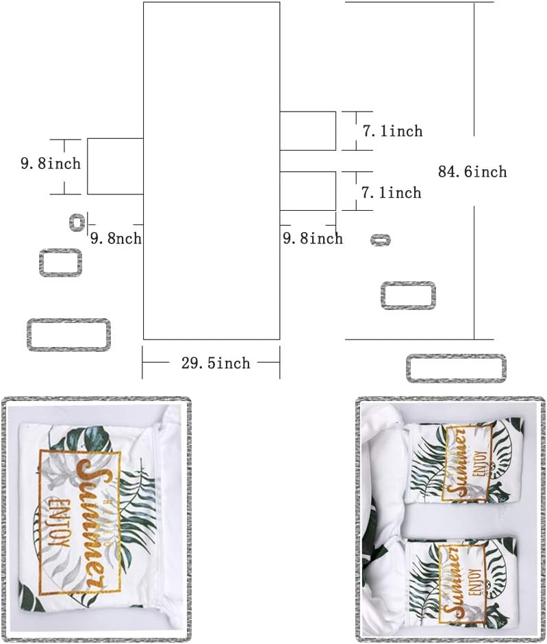 Lmeison Beach Chair Cover Green Leaves, 2Pack Microfiber Chaise Lounge Towel with Storage Pockets for Pool, Sun Lounger, Hotel, Vacation, Holidays Sunbathing, No Sliding (84.6" x 29.5"): Kitchen & Dining