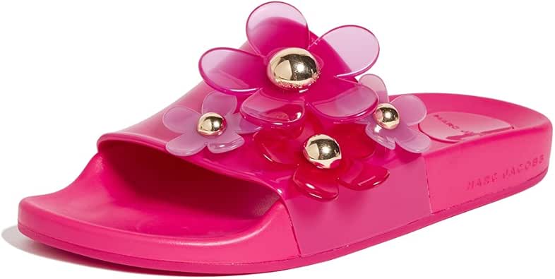 marc jacobs daisy aqua slide sandal