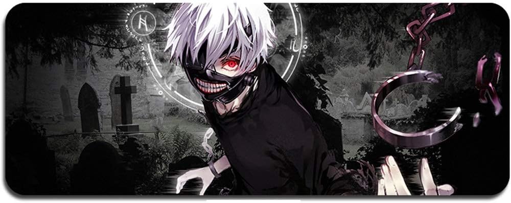 Amazon Com Kaiwenli Tokyo Ghoul Kaneki Ken Gray Background Anime Cartoon Mouse Pad Extra Large Version E Sports Games Office Essentials Waterproof Non Slip Dirt Resistant Desktop Pad Office Products
