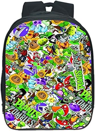 YWEIWEI Children's Backpack 3D Plant Vs. Zombies Junior Backpack For Boys And Girls School Bags 6-12 Year Old F