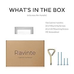 Ravinte 10 Pack Square Bar Kitchen Cabinet Handles