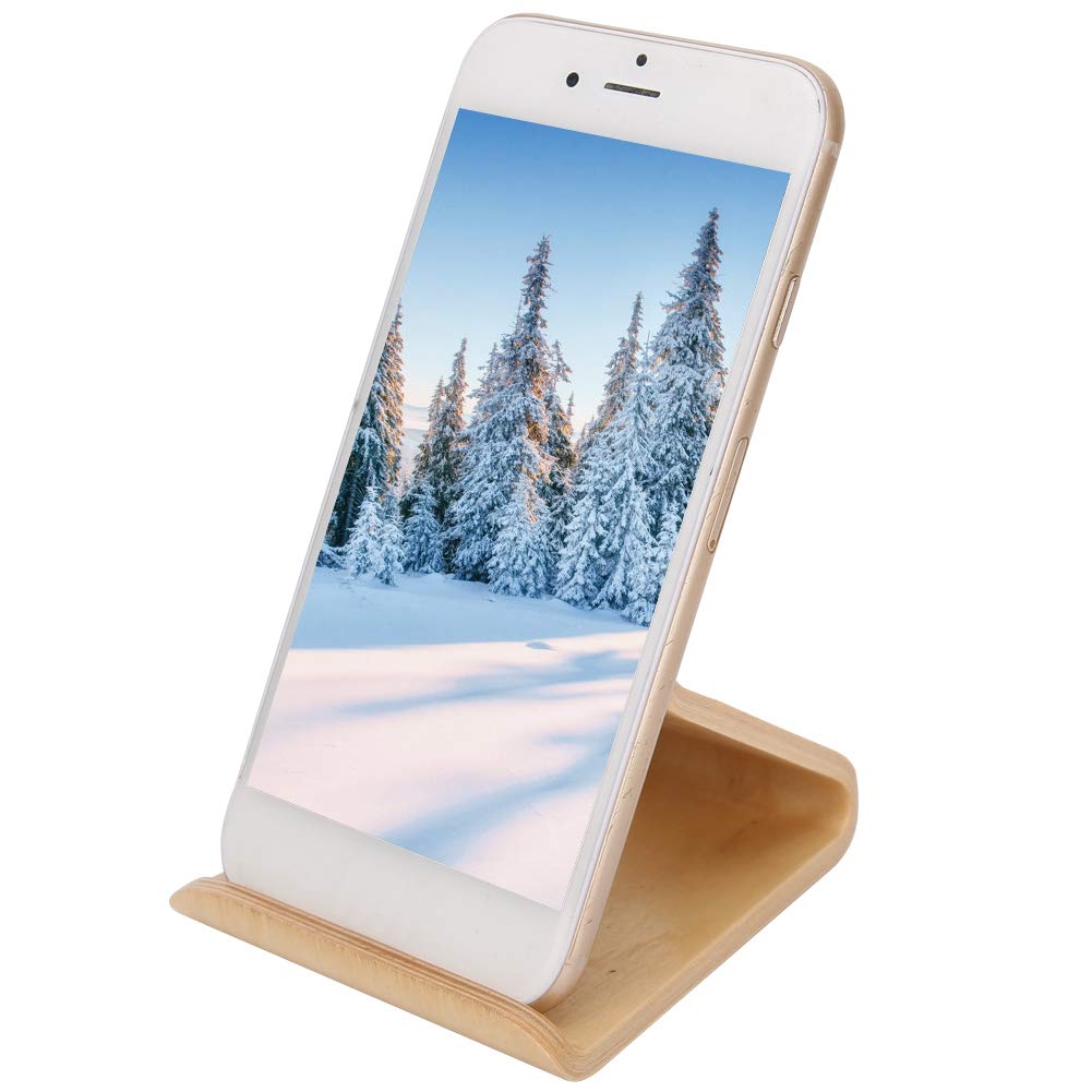 Fydun Wooden Phone Stand Tablet Stand Desktop Mobile Phone Holder Universal Holder Stand for Tablet PC Mobile Phone(#1) Office Supplies