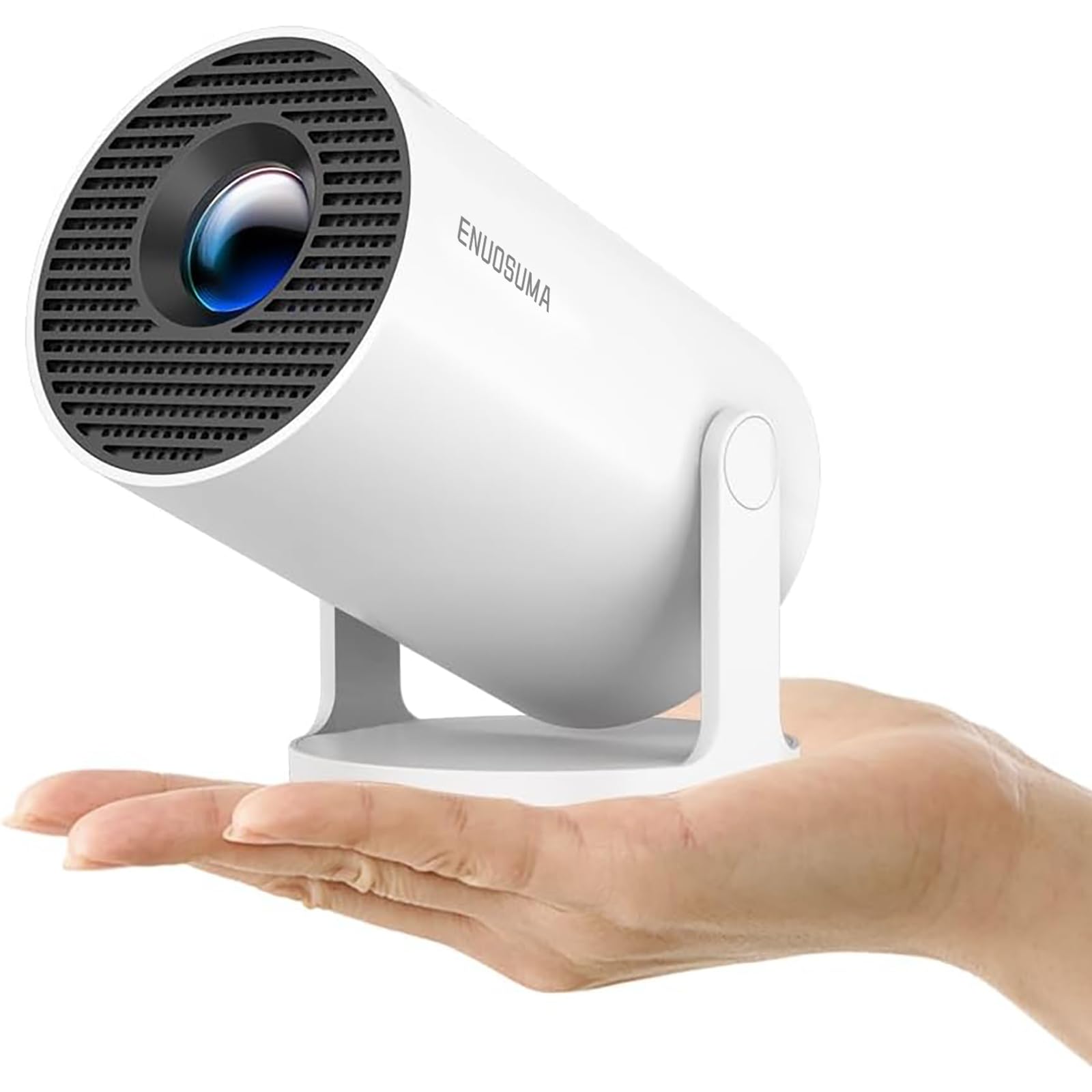 Photo 1 of ENUOSUMA Super Mini Projector with WIFI 6 and Bluetooth, 4K 1080P Support Portable Projector, Built-in App, Android 11, 200 ANSI, Auto Keystone Correction, Video Projector for Laptop/PC/Smartphone