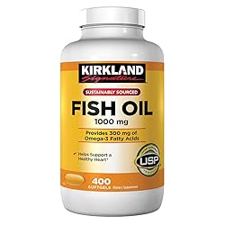 Kirkland Signature Fish Oil 1000 mg, 400 Softgels