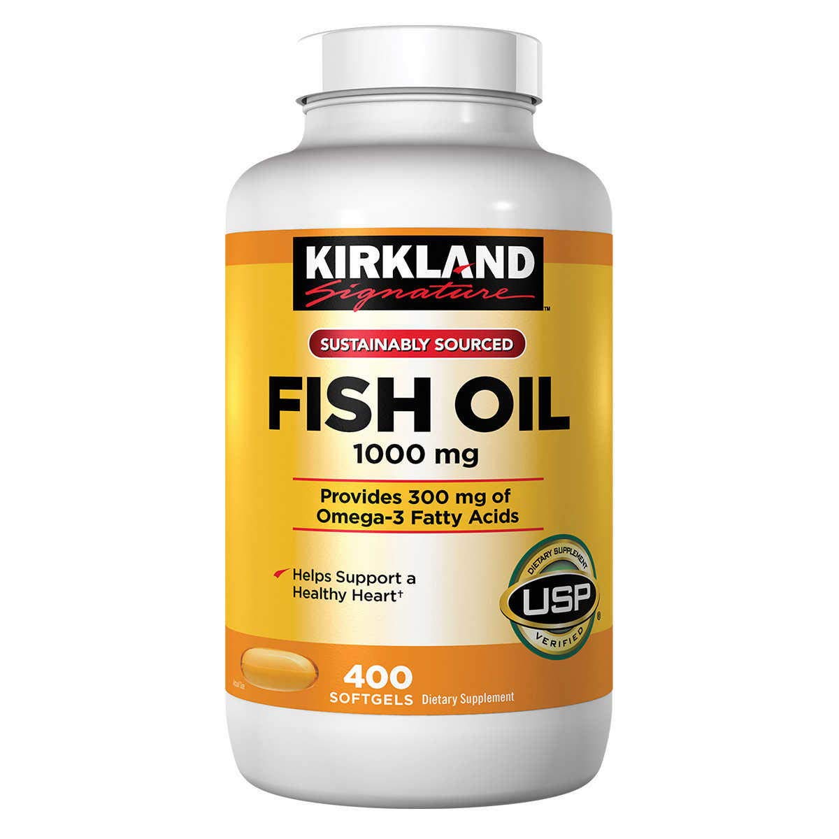 Kirkland Signature Fish Oil 1000 mg, 400 Softgels