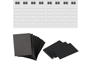 CORNERIA 32Pack 2 Car Garage Kits Magnetic Panels Sheets Fake Faux Magnetic Windows Hardware Decorative Decor for Metal Door(Size 6" x 4") All Season Weather Resistantce