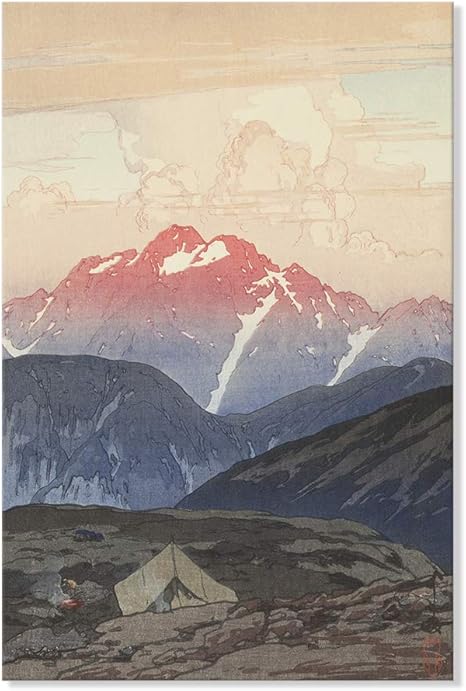 Amazon 浮世絵 日本の絵師 吉田博 風景画 日本アルプス十二題 劔山の朝 新版画 複製画 キャンバスアート 寝室家の装飾 置物 オブジェ オンライン通販