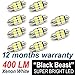 10 pcs LED Village Black Beast Extremely Bright 6 LED 5730 Chipset Canbus Error Free LED Bulbs for Interior Car Lights License Plate Dome Map Door Courtesy 1.25 Inch 31MM White Xenon Festoon