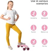 ValueTalks Kids Helmet and Pads Set 5-12 Pink ABS EPS Protective Gear view 8