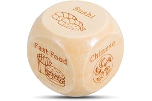 SOPHAUTEEM Anniversary Date Night Gifts for Couples Valentines Day Gifts for Him Her Food Decision Dice Decider Christmas Birthday Gifts for Husband Wife Boyfriend Girlfriend Funny Gifts for Men Women Wood Gifts