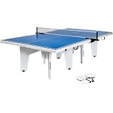 HEAD Full-Size Outdoor Ping Pong Table - 9ft x 5ft - Complete Table Tennis Set with Two Paddles &amp; Three Balls - All-Weather Composite Surface for Outdoor Games - Quick Pop-Up Setup &amp; Ping Pong Paddles