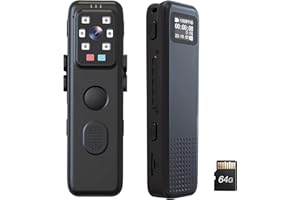 WEIIBDIE Mini WiFi Body Camera,Mini Body Worn Cam with Night Vision/Warning LED,Law Enforcement Video Recorder with Audio for Security Guards,Personal Use,64G Card Included