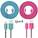 Casecover Universal Micro USB 3M 10FT Colorful Fabric Braided Data Cable Micro USB Data Sync Cable Charger Charging Cord for Android Samsung Galaxy S2 S3 S4 Note 2 HTC EVO One X S (6 Blue)