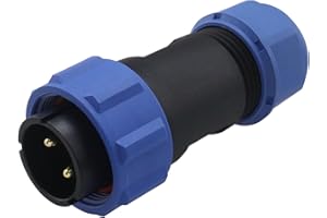 OTOTEC RV 2 Pin Aviation Circular Connector 12V 30A Power Compatible with Bluetti AC200MAX Waterproof IP68 Outdoor SP2111 2-Pin Aviation Circular Connector Flat Angle