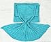 Kpblis Knitted Mermaid Tail 71-Inch–by–35-Inch Blanket Green