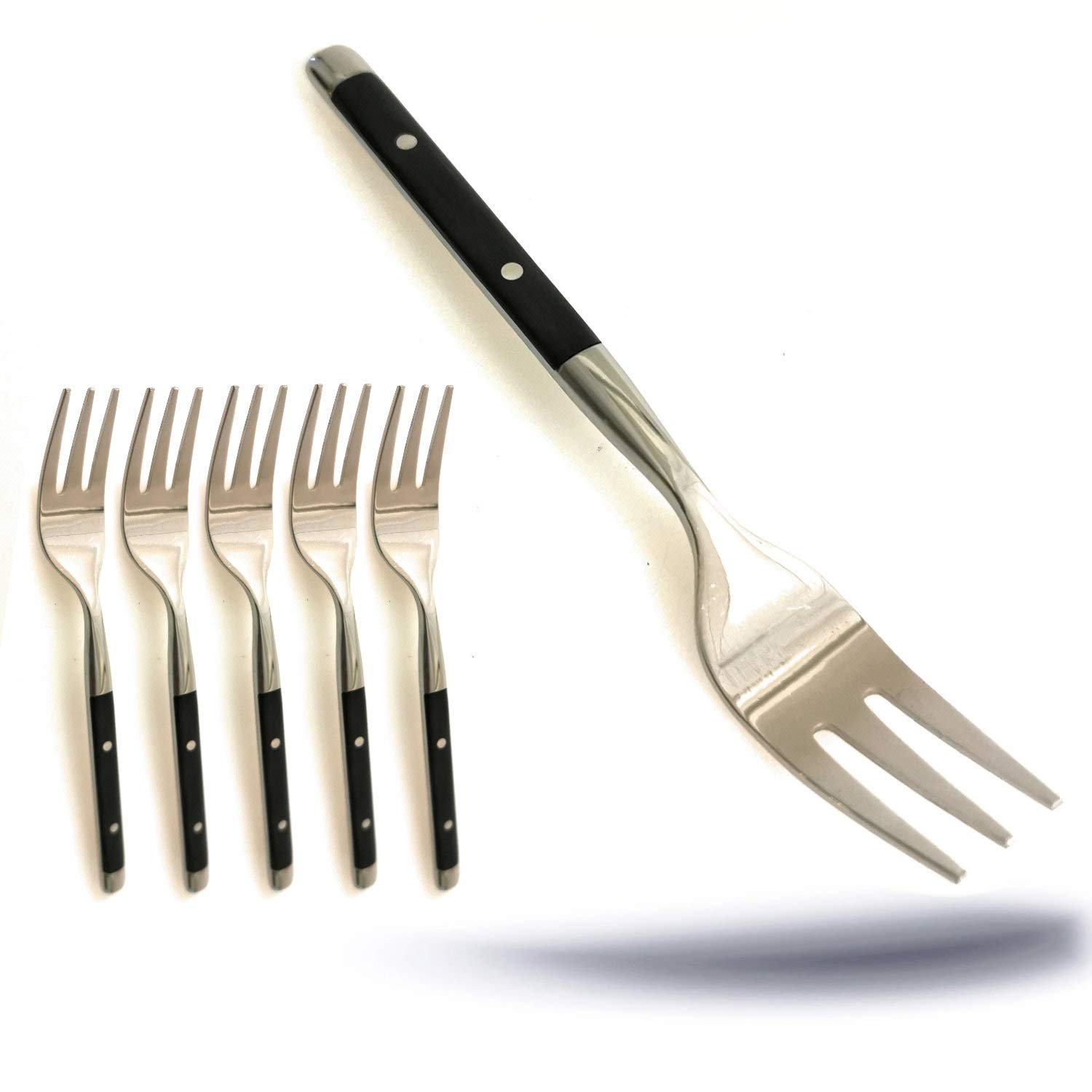 Kerafactum Dessert forks cake forks forks 6 pieces cake dessert cake forks stainless steel fork set cutlery forks dessert forks coffee forks stainless cake fork catering bistro camping quality