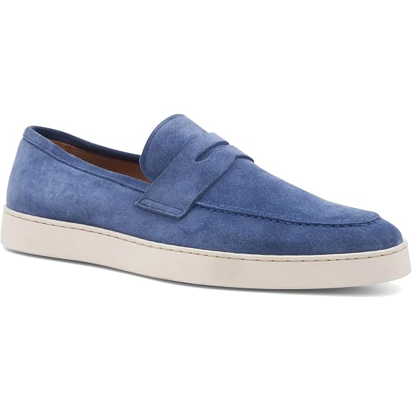 Elegant Bruno Magli Navy Blue Suede Slip-On Shoes, Size 10 (43) Sonny Navy Suede – Bruno Magli main image 3