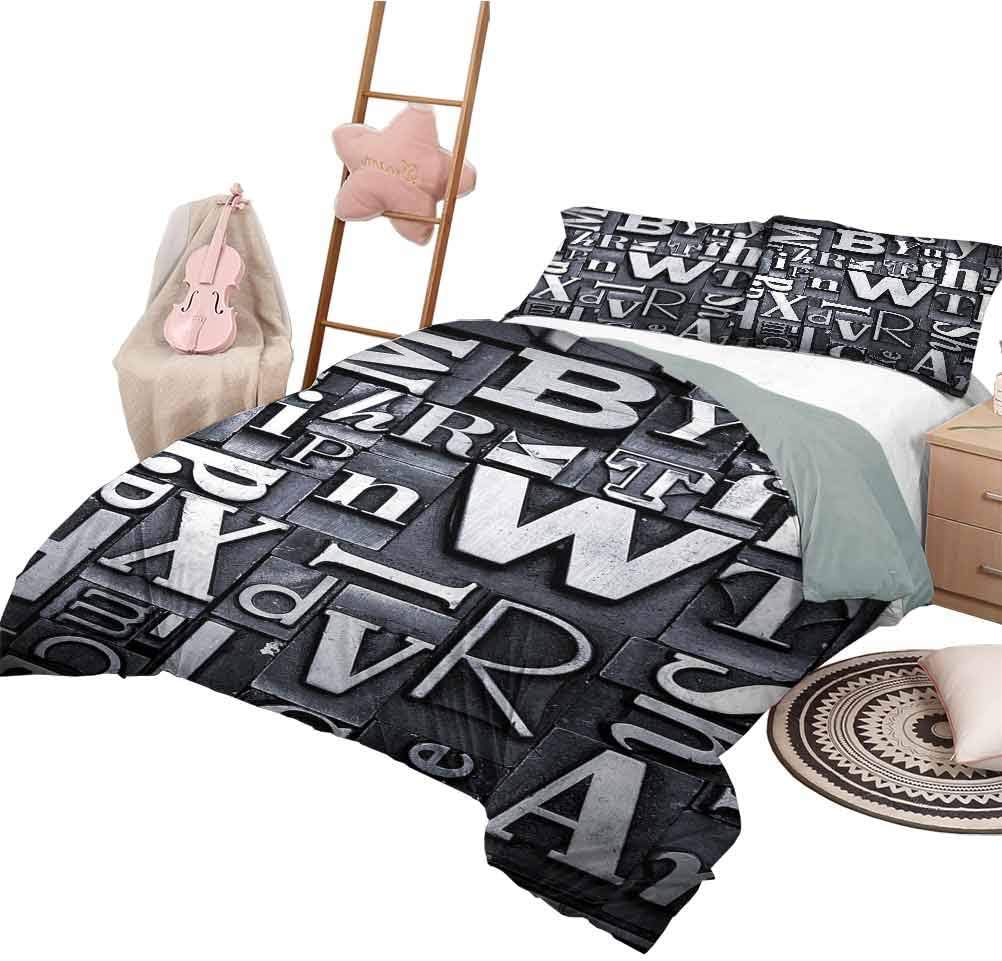Old Newspaper Decor Bedding Sets Full, Microfiber Sheet Set