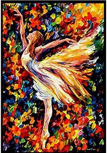 OWMOON DIY 5D Diamond Painting by Number Kits, Full Drill Crystal Embroidery Pictures Rhinestone Craft Fairy Dancer 18.1 x 22.0 Inch