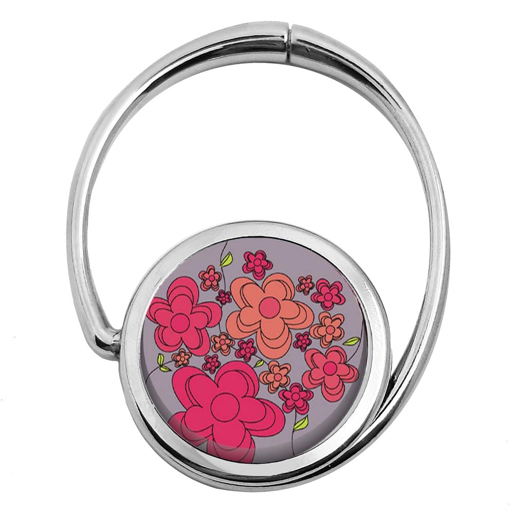 Miss Kha Folding Purse Hook Red Flowers