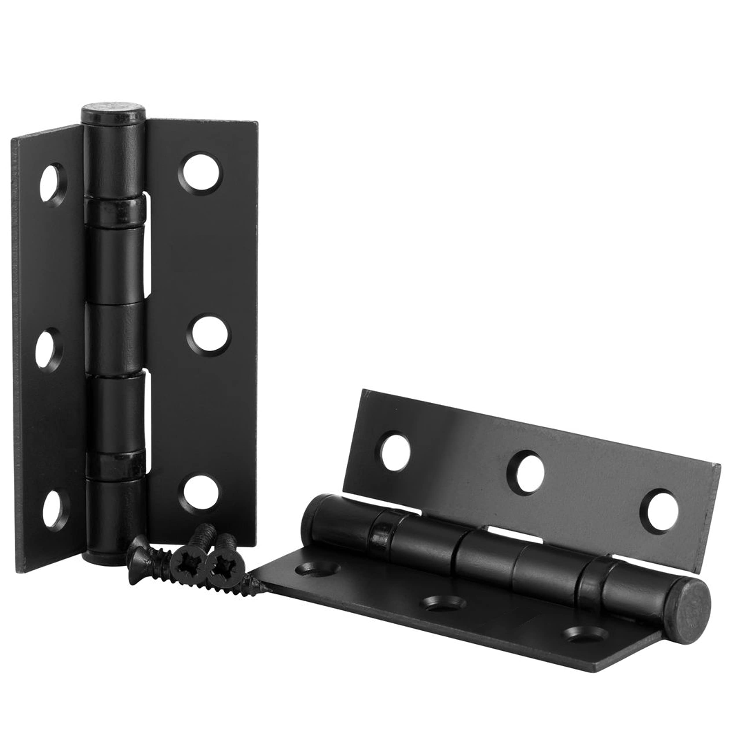 IRONZONE® 10 Pairs Door Hinge 3" (75mm) Steel Ball Bearing Door Hinges, Matte Powder Coated Black for Internal use in Residential and Commercial Buildings. (10 Pairs)