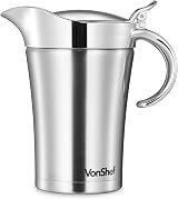 VonShef Gravy Boat 750ml Stainless Steel Double Wall Insulated Thermal Pot with