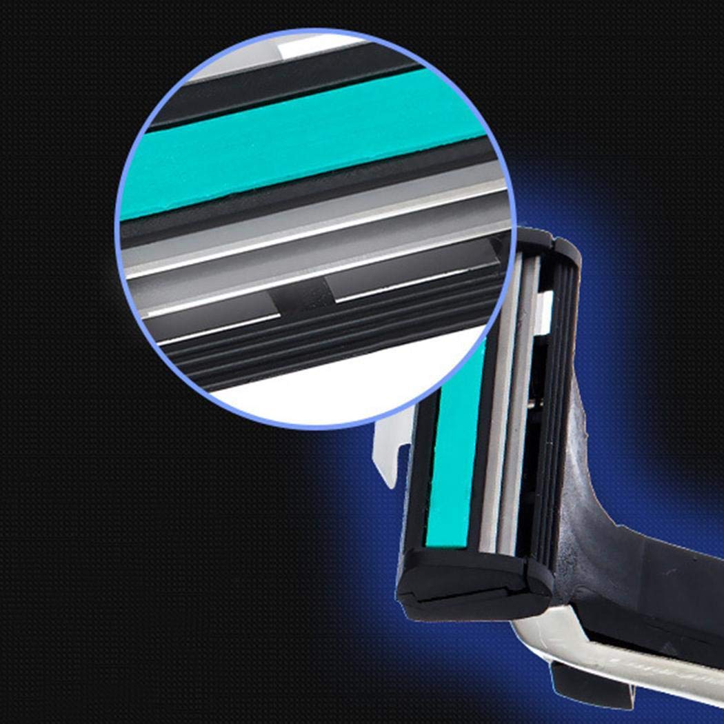 Manual 2-Blade Razor for Men, Handle & 36 Cartridges Razor Blade Refills & Shave Balm