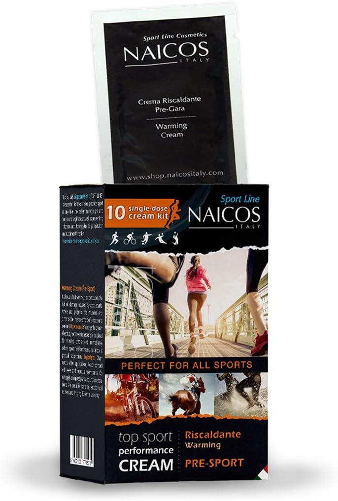 Naycos Italy Sport KIT Heating cream 10 Single-doseProfessional Pre-Sport Pre-Race activating treatment10 x 5 ml Prodotto Made in Italy