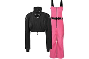 ISEE MIGGA Snow Suits Women Slim Ski Jacket and Pants Set Waterproof Snowboarding Winter Sports