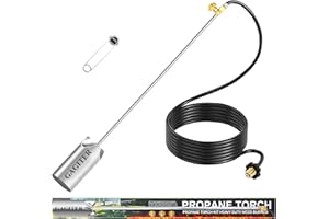 GAGITER Propane Torch Weed Burner Kit, Blow Torch High Output 2,400,000 BTU, Heavy Duty Flamethrower with 10FT Hose Hose and Handwheel for Flame Weeding,Roof Asphalt,Ice Snow,Road Marking,Charcoal
