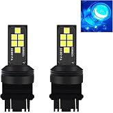 SOCAL-LED LIGHTING 3156 3157 Ice Blue LED Turn Signal Bulb Advanced 3030 SMD Bright Colorful DRL Brake Lamp Parking Tail Light, Pack of 2