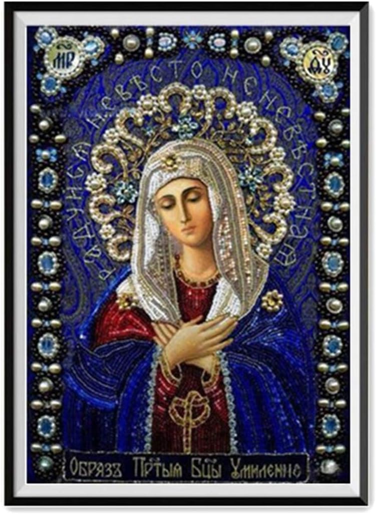 Anjetan Diamond Painting Kit Religious Hanging DIY Sticky Diamond Cross