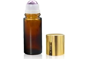Warmify Empty Roller Bottles for Essential Oils, 50ml Amethyst