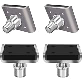 4 Pack Auto Adapters for 2 Post Lift - Car Lift Truck Adapter Accessories | Galvanized Steel Rubber Pads Fit, Spin-Up Frame Extensions Compatible with KT, ME, Challenger Auto Car Vehicle Lifts