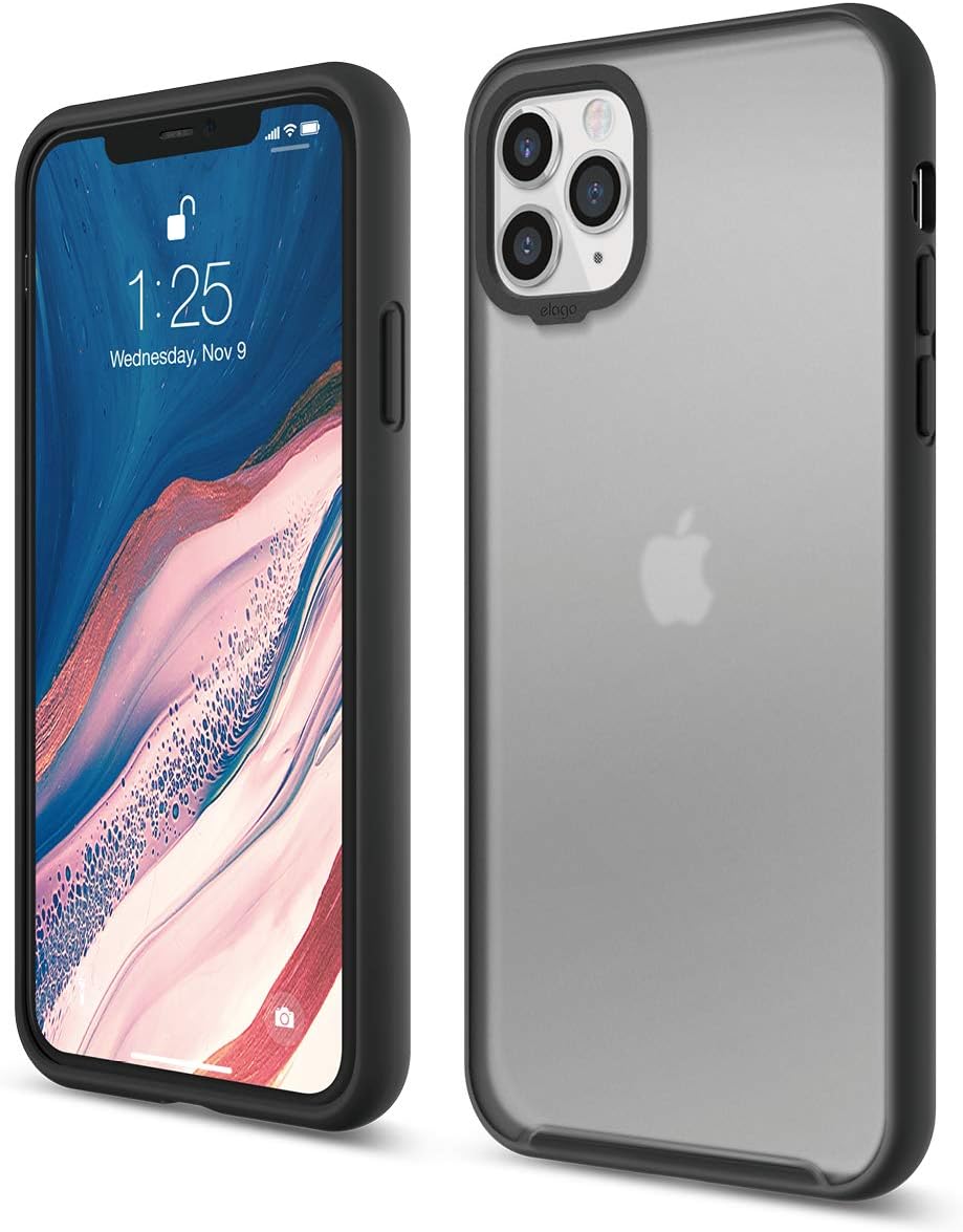 Amazon Com Elago Iphone 11 Pro Max Clear Hybrid Case Sf White