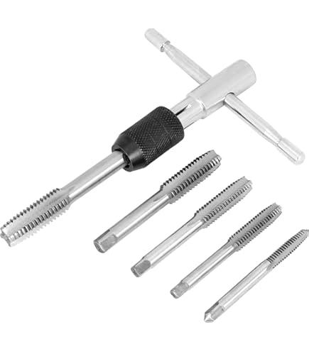 EXXO Tools 3-Piece Tap Wrench Set - Adjustable Tapping Handles 1/4, 3/8, 1/2 Inch Capacity