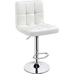 Yaheetech Bar Stools, PU Leather Adjustable Swivel
