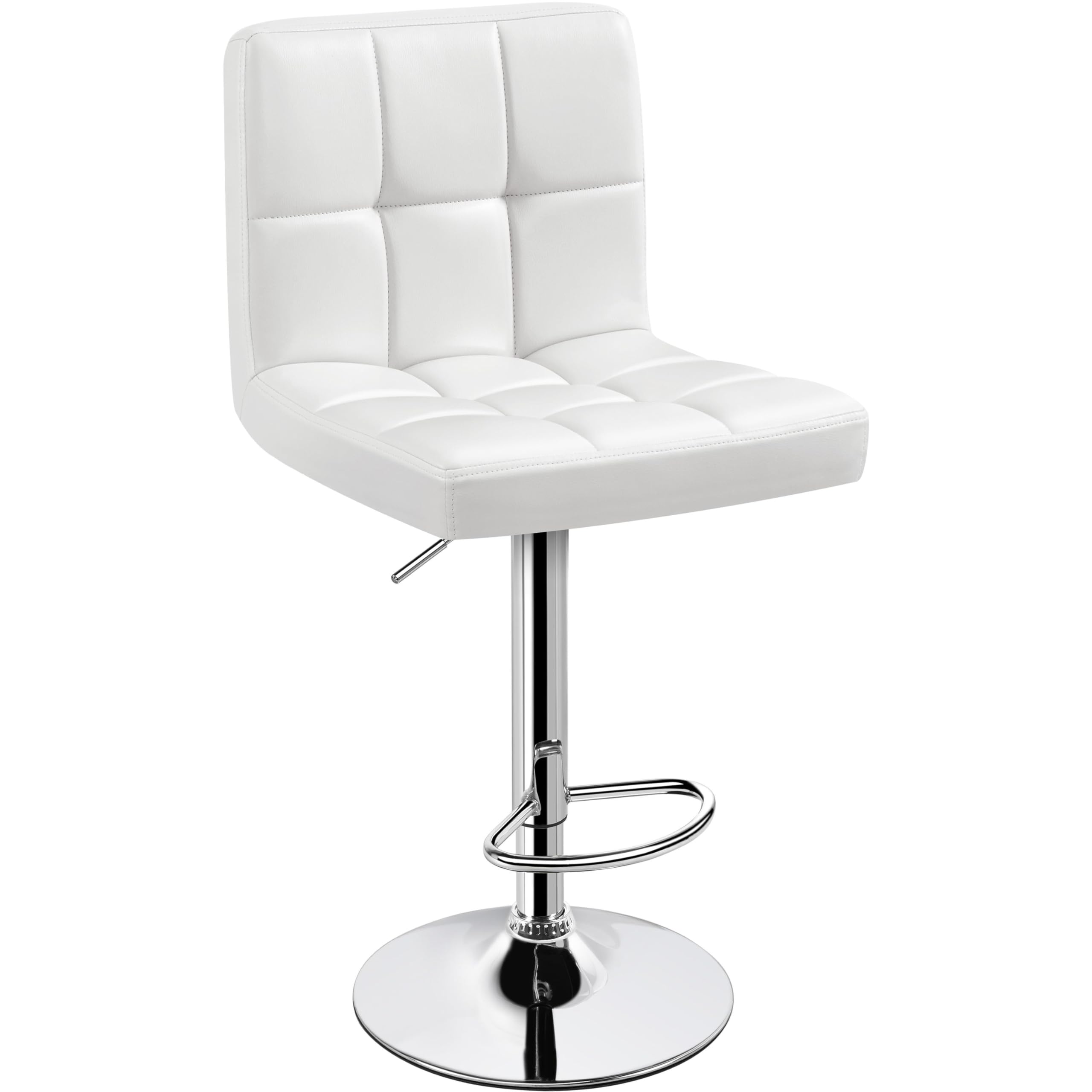 Yaheetech Bar Stools, PU Leather Adjustable Swivel