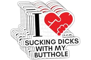 TODOLIA (10Pcs-3in) I Love Sucking Dicks with My Butthole Sticker Humorous Dirty Mind Joke Sticker Funny Adult Gay Gift Inappropriate Decoration Laptop Tablet Planner Vehicle Helmet Car Window