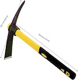 JEUIHAU 15 Inches Pick Mattock Hoe Forged Adze with Fiberglass Handle view 2