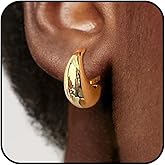 Clip on Earrings Women Gold Chunky Earrings for Women Statement Clip-On Teardrop Earring Trendy Jewelry 2025