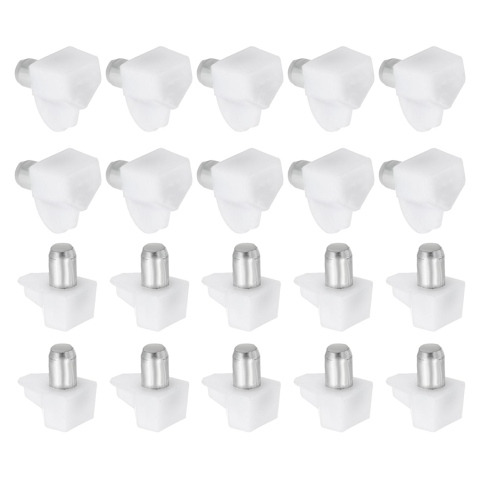 PATIKIL Shelf Support Pegs 0.2", 50pcs Shelf Holder Pins Bracket, Pegs for Shelves for Cabinet, Cupboard, Bookcase and Glass Case,White