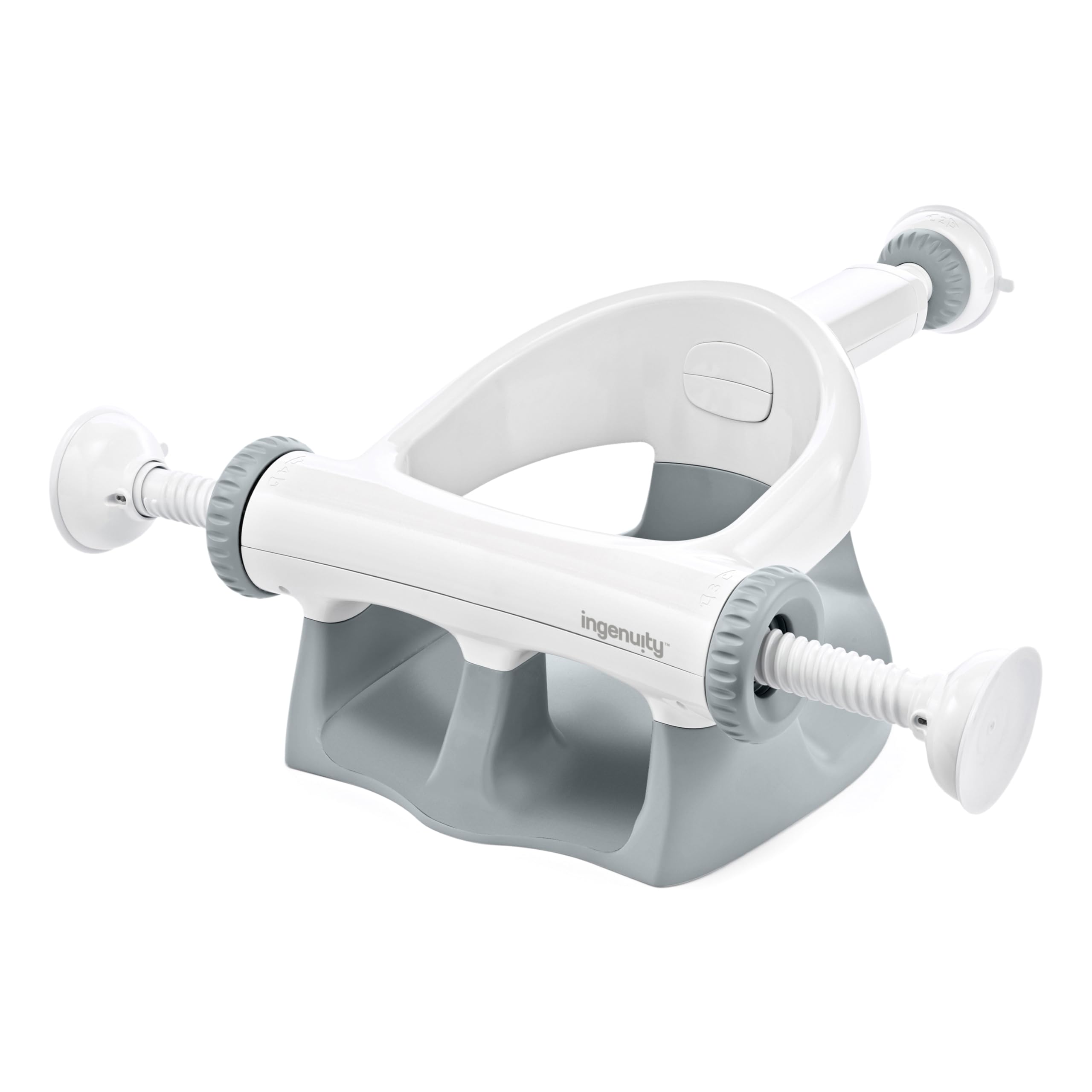 Photo 1 of Ingenuity My Bath Seat for Sit-Up Baby Bathing, Sure & Secure Suction Cups, ASTM Safety Tested & Approved, Backrest for Assisted Sitting, Easy Setup & Storage, Gray