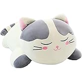 Cat Big Plush Hugging Pillow, Super Soft Kitten Kitty Stuffed Animals Toy Gifts for Kids, Girls, Bed, Christmas, Valentine 21.7" (Gray)