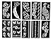 Tattoo Stencils - Butterfly and Flowers - New Henna Designs- Set of 10