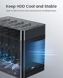 ORICO 5 Bay 3.5 Inch Hard Drive Enclosure USB C to