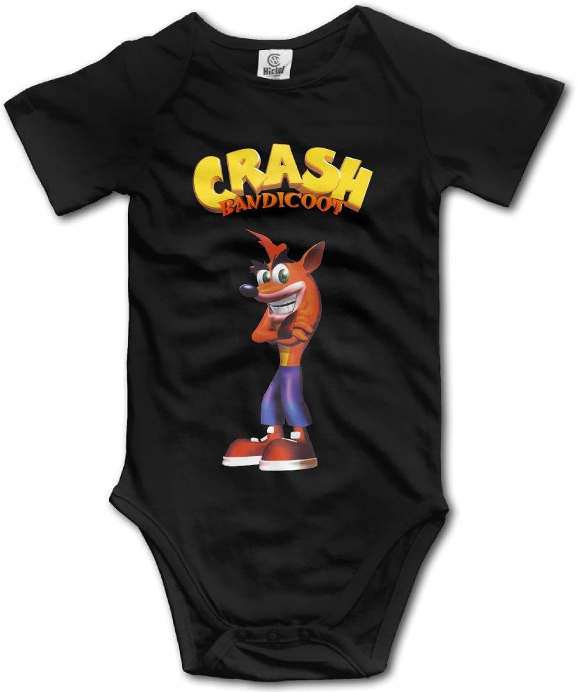 Nbn Bodysuit Crash Bandicoot Baby Girls/Boys Short Sleeve Onesies
